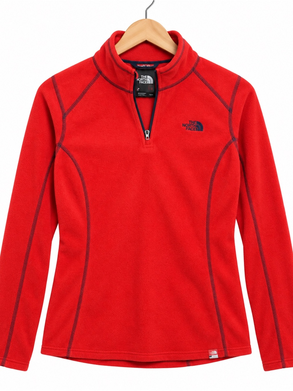 The North Face Women’s Red Polartec Fleece 1/4 Zip Pullover Medium